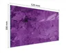 A purple glass cutting board with dimensions indicated. Náhled obrázku produktu