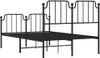 Bettgestell mit Kopf- und Fußteil Metall Schwarz 120x200 cm Produktbild-Vorschau 5