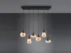 6-lichts hanglamp Lumina met amber glas Productafbeelding-voorbeeld 6