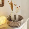 Panier à plateaux en osier Shabby Look gris rond - plateau Voir les images du produit 7