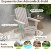 COSTWAY Sedia Adirondack pieghevole, sedia da giardino con Anteprima dell’immagine prodotto 5