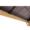 Close-up view of the underside of a gazebo roof structure, showing wooden beams and metal framing. Produktbild-Vorschau