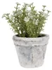 Vaso da fiori Clayre & Eef Ø 10x8 cm Bianco Blu Terracotta Anteprima dell’immagine prodotto 2