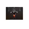Rear view of a bicycle seat with a red taillight illuminated. Produktbild-Vorschau
