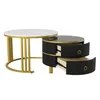 okwish Couchtisch 2-in-1 runder MDF Beistelltisch mit Produktbild-Vorschau 6