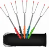 5 Stück Grillspieße, ausziehbar, 32 cm – 115 cm, Edelstahl, Produktbild-Vorschau 1