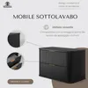 RODAN | Mobile da bagno - 80 CM - Nero opaco - MDF - 2 Anteprima dell’immagine prodotto 3