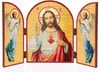 Unbeflecktes Herz Mariä Ikone Triptychon 25x16cm Christlich Produktbild-Vorschau 1