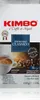 A bag of Kimbo Espresso Classico coffee beans with a cup of coffee and coffee beans shown. Produktbild-Vorschau