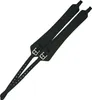 A pair of black stirrup leathers with silver buckles, laid out diagonally on a white background. Produktbild-Vorschau