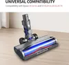 A vacuum cleaner head with a roller brush is shown on a wooden floor. Produktbild-Vorschau