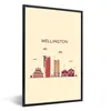 MuchoWow® Gerahmtes Poster Wellington - Skyline - Produktbild-Vorschau 1
