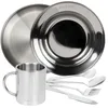 Black Snake® Camping Set - flacher & tiefer Edelstahl Produktbild-Vorschau 1