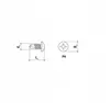 Technical drawing of a screw with dimensions labeled. Anteprima dell’immagine prodotto