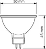 A technical drawing of a light bulb with dimensions. Anteprima dell’immagine prodotto