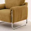 sweeek - Vintage-Sessel mit Cordbezug und verchromtem Produktbild-Vorschau 6
