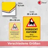 Vorsicht Katzen! Aluverbund Schild I 30 x 40 cm I Achtung Produktbild-Vorschau 3