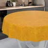 Tischdecke Klassisch-elegant Marmor Orange Rund 120cm Produktbild-Vorschau 2