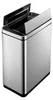 A stainless steel trash can with its lid open. Podgląd zdjęcia produktu