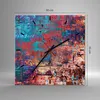 Wanduhr - Quadrat - Glasuhr - Graffiti modern - 30x30cm - Produktbild-Vorschau 3