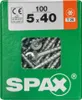 Set 100 viti SPAX Torx in acciaio a testa svasata, Diam.5 Anteprima dell’immagine prodotto 3