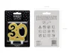 Świeczka urodzinowa '30', trzydziestka, złota, 7.5 cm Podgląd zdjęcia produktu 4