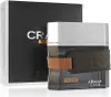 A product shot of a men's fragrance bottle and its packaging. Voir les images du produit