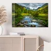 DEQORI Glasbild Echtglas 90x60 cm 'Idyllischer Bergfluss' Produktbild-Vorschau 4