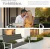 Gartenbank Line 2-Sitzer mit Aluminiumrahmen 128x59x88cm - Produktbild-Vorschau 6