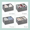 Relaxdays Kommode, Stoffschubladen, Metall, Holzoptik, Produktbild-Vorschau 5
