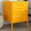 vidaXL Table de nuit jaune moutarde 36x39x50,5 cm acier Voir les images du produit 1