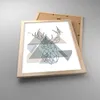Gerahmtes Poster - Rahmen in heller Eiche - Hirsch Produktbild-Vorschau 3