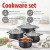 7-częściowy zestaw garnków indukcyjnych alpina – garnki ze Podgląd zdjęcia produktu 2