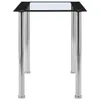 vidaXL Esstisch Schwarz und Transparent 120 x 60 x 75 cm Produktbild-Vorschau 2