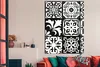 MuchoWow® Poster Muster - Schwarz - Weiß - Blumen - Produktbild-Vorschau 2