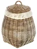 Kobolo Wäschekorb PEAR - Rattan grau H50 cm - Produktbild-Vorschau 1