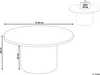BELIANI Couchtisch Beige MDF Platte Travertinoptik ø 80 cm Produktbild-Vorschau 7