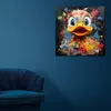 Crazy Duck Pop Art Ente Leinwandbild Wandbild Kunstdruck XL Produktbild-Vorschau 2