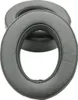 Two black ear pads for headphones are stacked on top of each other. Produktbild-Vorschau