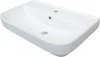 Waschbecken Flora Slim 45 cm Weiß Keramik mit Hahnloch & Produktbild-Vorschau 4