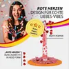 Konfettikanone Party Popper Rote Herzen - 1 Stück Produktbild-Vorschau 4