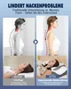 A collage showing a comparison of traditional neck support versus memory foam support, with before and after images of a woman using a pillow. Produktbild-Vorschau