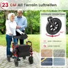 COSTWAY 2v1 skládací kolečkové křeslo a invalidní vozík se Náhled obrázku produktu 7