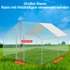 Hühnerstall 3x4x2m Freigehege Hühnerhaus Kükenstall Produktbild-Vorschau 2