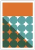Poster - Poster ohne Rahmen - Koliken Türkis Orange - Produktbild-Vorschau 1