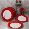 6er Set Variant Rot Speiseteller Ø27cm bunte große Produktbild-Vorschau 2