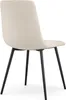 Set di 6 Sedie in velluto trapuntate MILO Beige gambe nere Anteprima dell’immagine prodotto 5