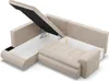 Links Ecksofa mit Schlaffunktion, Ottomane, Beige Produktbild-Vorschau 3
