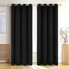 A room interior with black curtains covering a window. Produktbild-Vorschau