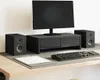 Möbel Monitorständer mit Schubladen Schwarz Eichen-Optik Produktbild-Vorschau 1